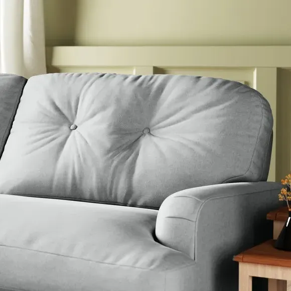 4-Seater Chesterfield Sofa - Grey, Velvet