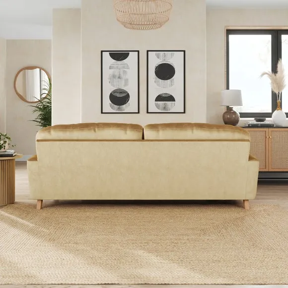 4-Seater Chesterfield Sofa - Honey, Velvet