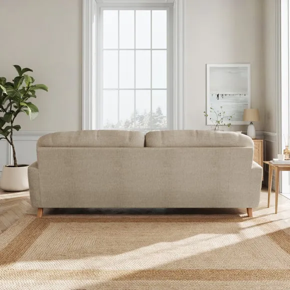4-Seater Chesterfield Sofa - Mole, Faux Linen