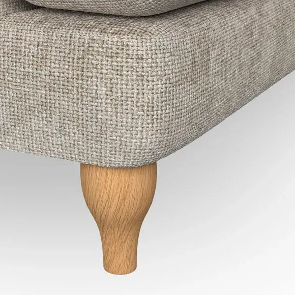 4-Seater Chesterfield Sofa - Mushroom, Chenille