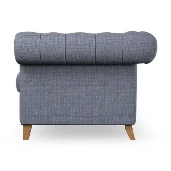 4-Seater Chesterfield Sofa - Navy, Fabric