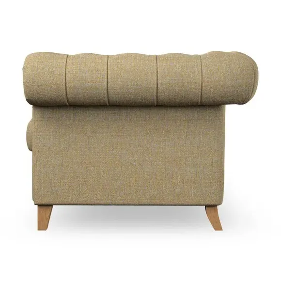 4-Seater Chesterfield Sofa - Ochre, Fabric