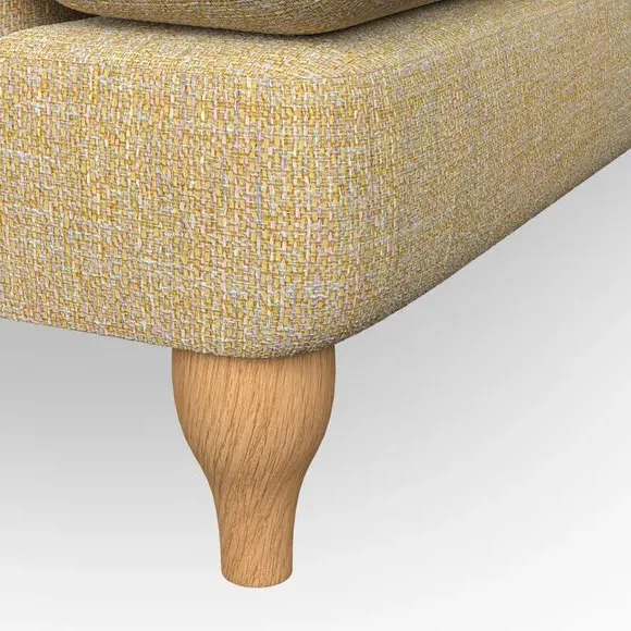 4-Seater Chesterfield Sofa - Ochre, Tonal Weave