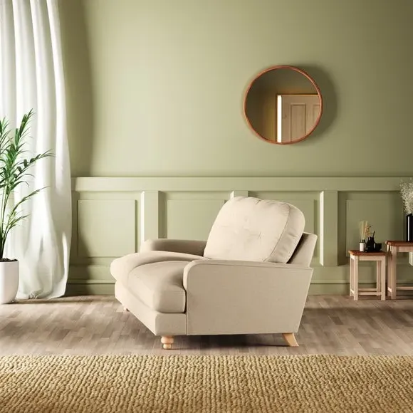 4-Seater Chesterfield Sofa - Sand, Velvet