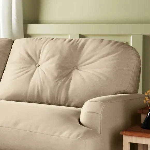 4-Seater Chesterfield Sofa - Sand, Velvet