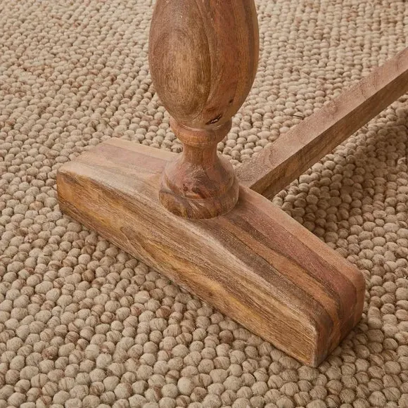 4-Seater Console Dining Table - Whitewashed, Mango Wood