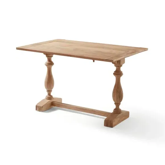4-Seater Console Dining Table - Whitewashed, Mango Wood