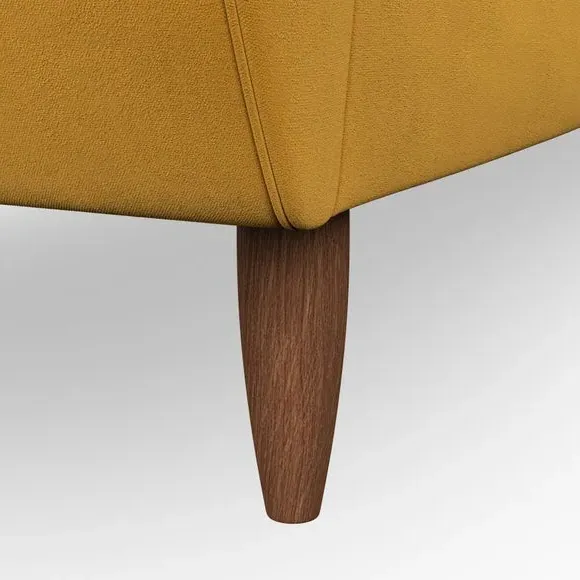 4-Seater Corner Chaise Sofa - Amber Gold, Velvet