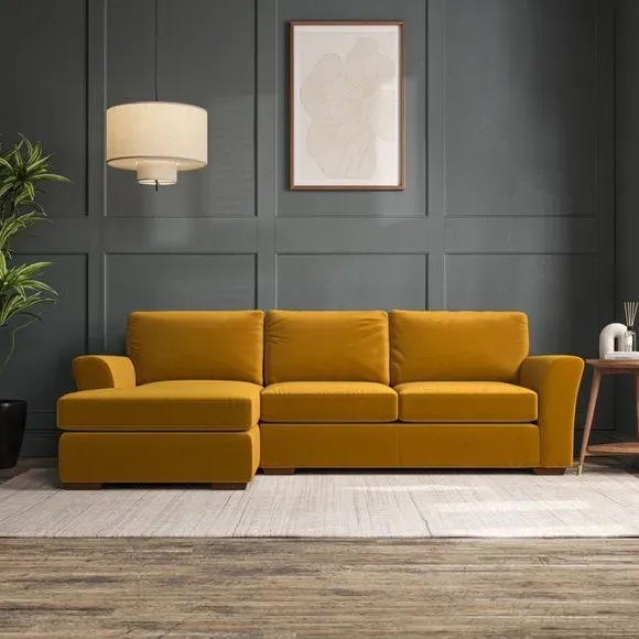 4-Seater Corner Chaise Sofa - Amber image