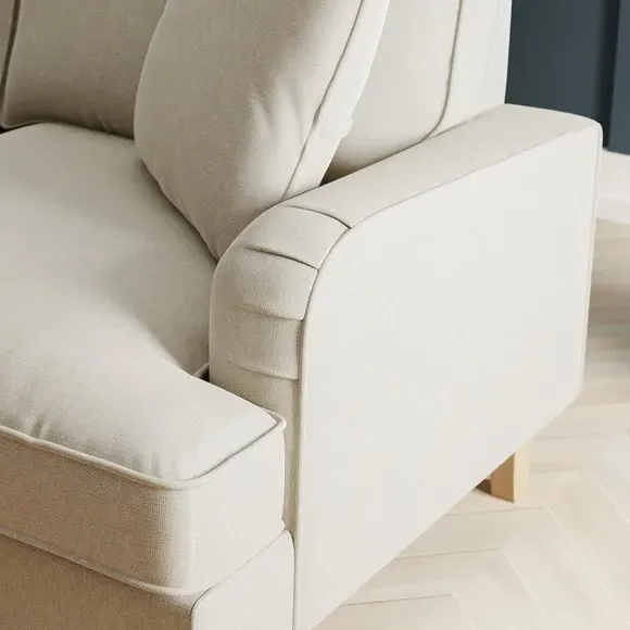 4-Seater Corner Chaise Sofa Bed - Natural