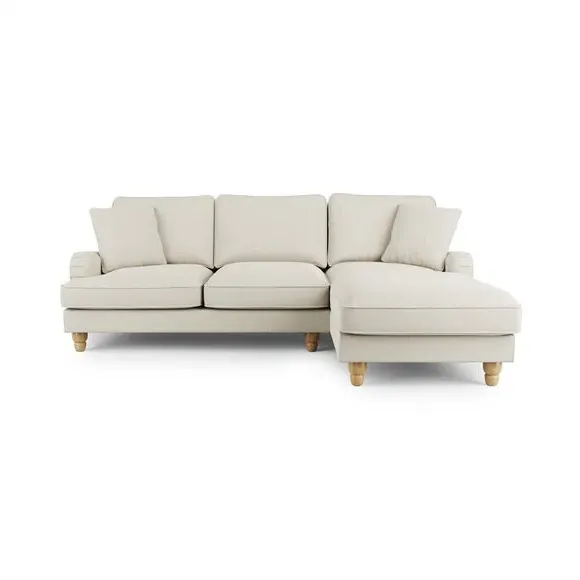 4-Seater Corner Chaise Sofa Bed - Natural