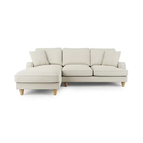 4-Seater Corner Chaise Sofa Bed - Natural