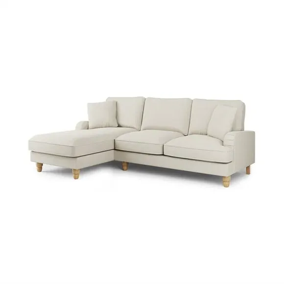 4-Seater Corner Chaise Sofa Bed - Natural