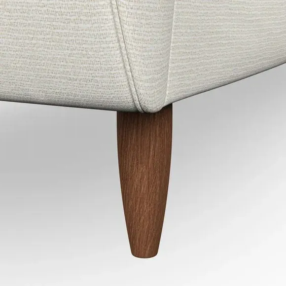 4-Seater Corner Chaise Sofa - Ivory, Tonal Weave