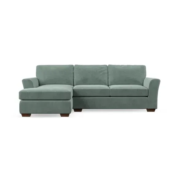 4-Seater Corner Chaise Sofa - Lilypad, Velvet
