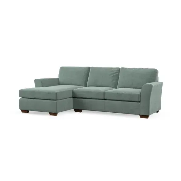 4-Seater Corner Chaise Sofa - Lilypad, Velvet