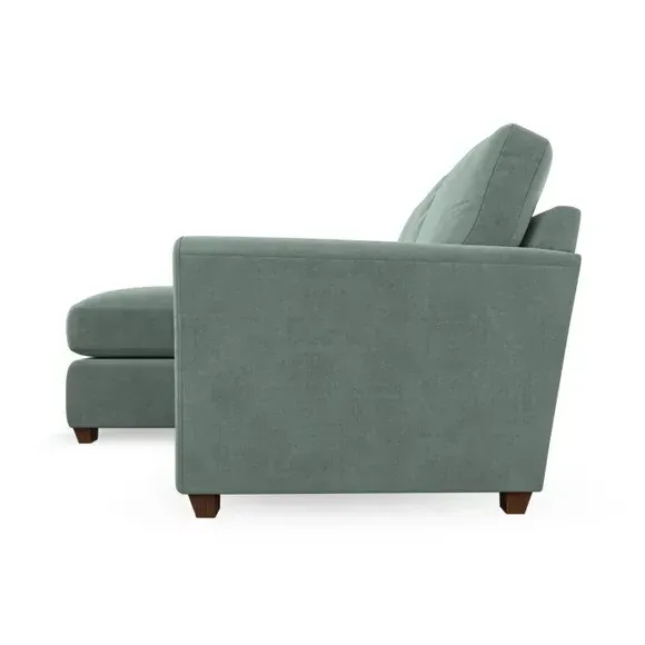 4-Seater Corner Chaise Sofa - Lilypad, Velvet