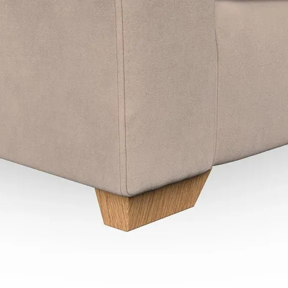 4-Seater Corner Chaise Sofa - Natural, Velvet