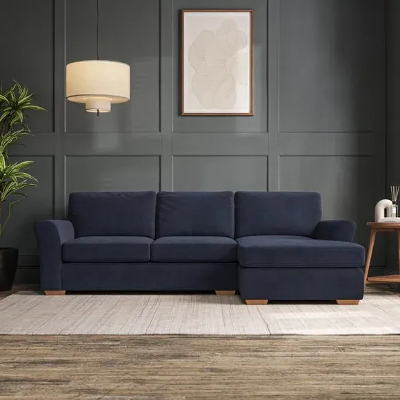 4-Seater Corner Chaise Sofa - Navy