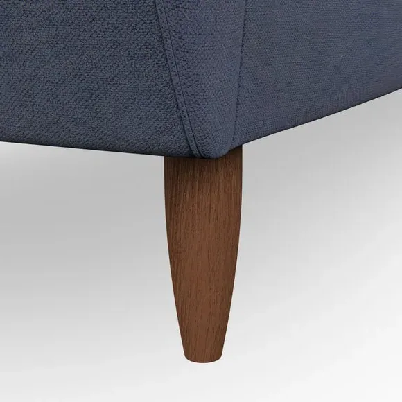 4-Seater Corner Chaise Sofa - Navy, Chenille