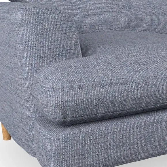 4-Seater Corner Chaise Sofa - Navy, Fabric