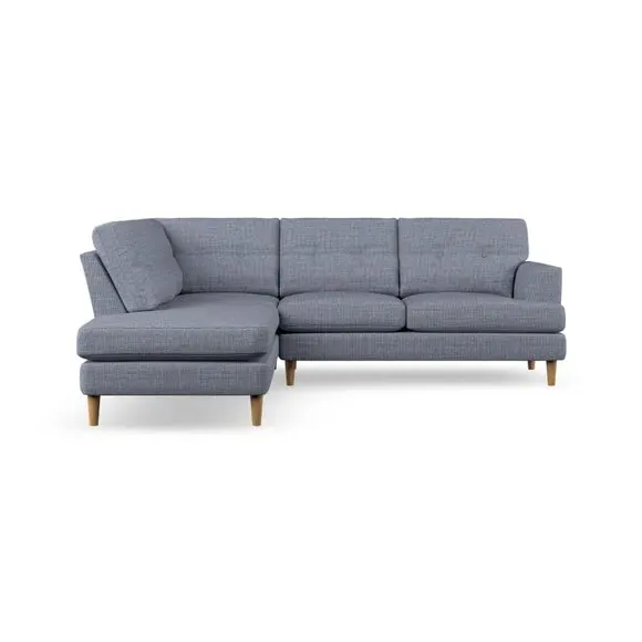 4-Seater Corner Chaise Sofa - Navy, Fabric