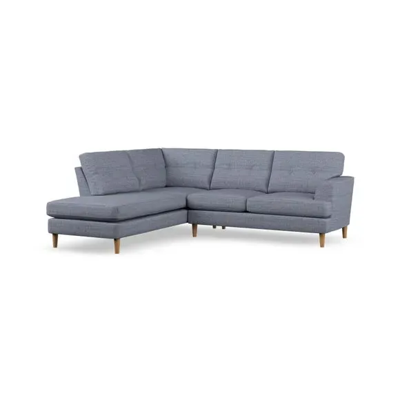 4-Seater Corner Chaise Sofa - Navy, Fabric