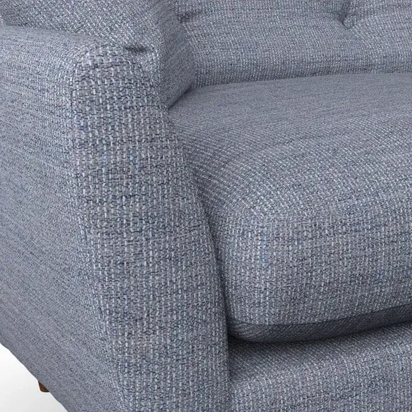 4-Seater Corner Chaise Sofa - Navy, Fabric