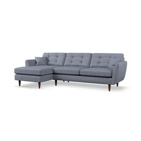 4-Seater Corner Chaise Sofa - Navy, Fabric