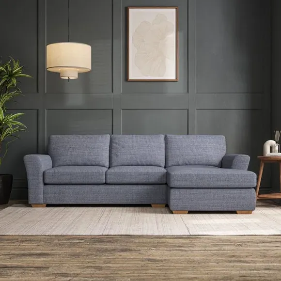 4-Seater Corner Chaise Sofa - Navy