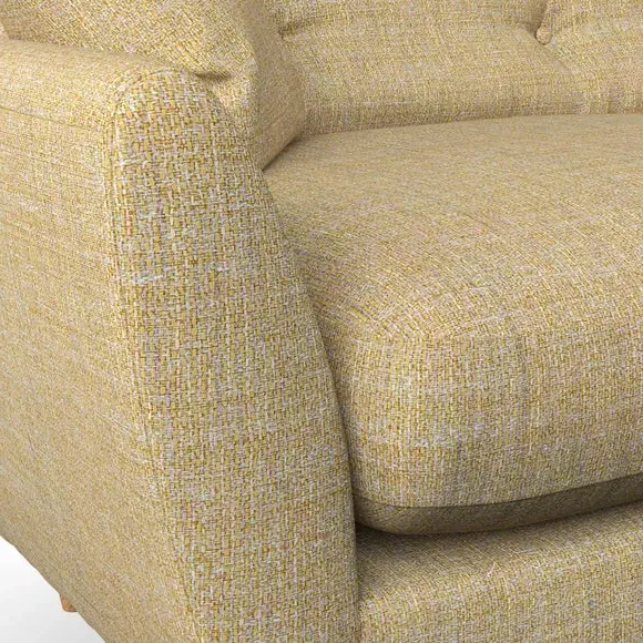 4-Seater Corner Chaise Sofa - Ochre, Weave