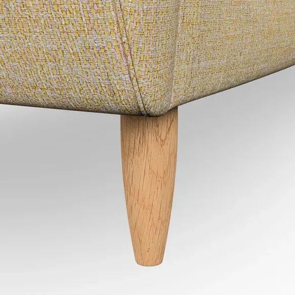 4-Seater Corner Chaise Sofa - Ochre, Weave