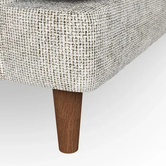 4-Seater Corner Chaise Sofa - Silver, Chenille