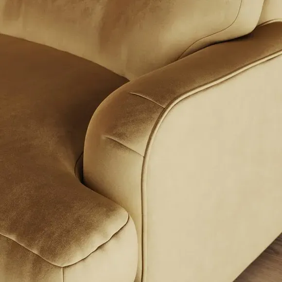 4-Seater Corner Sofa - Honey, Velvet
