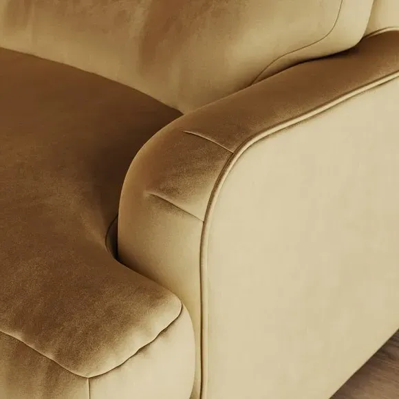 4-Seater Corner Sofa - Honey, Velvet