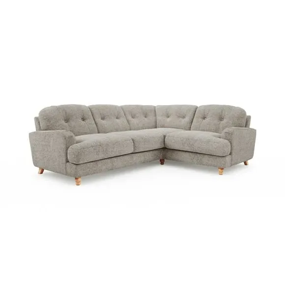 4-Seater Corner Sofa - Mushroom, Chenille