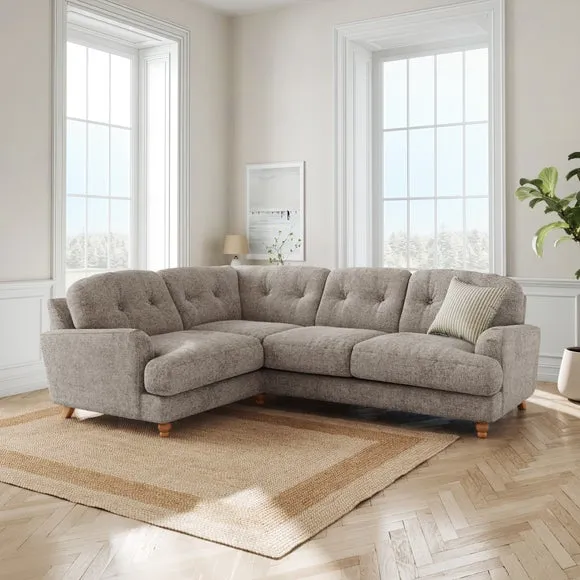 4-Seater Corner Sofa - Mushroom, Chenille image