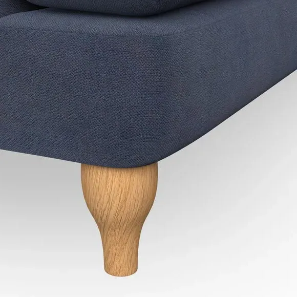 4-Seater Corner Sofa with Deep Buttons - Navy