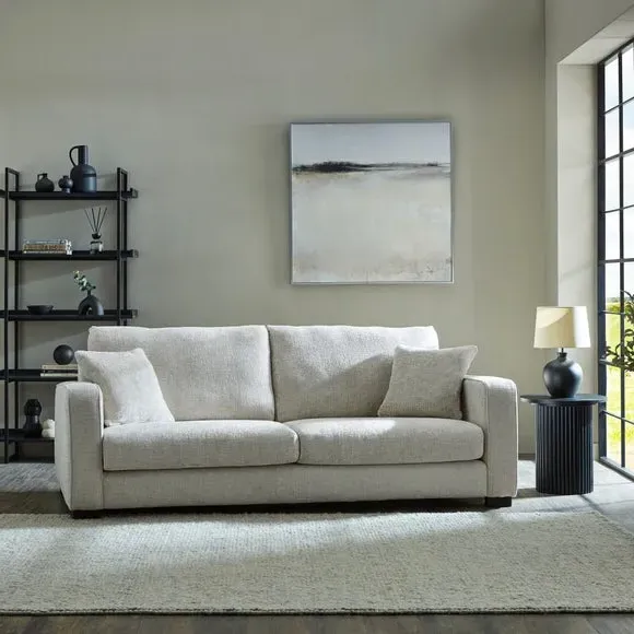 4-Seater Deep Sit Sofa - Mushroom, Chenille