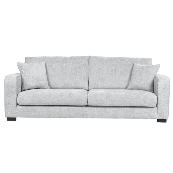 4-Seater Deep Sit Sofa - Silver, Chenille