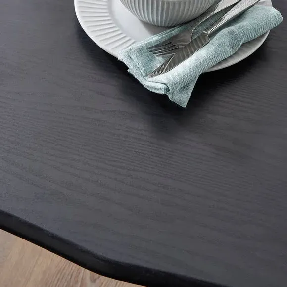 4-Seater Dining Set with Benches - Black, Steel