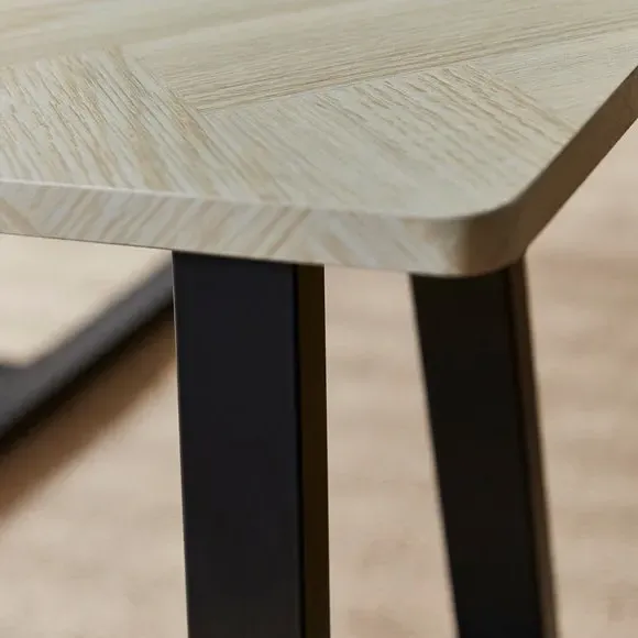 4-Seater Dining Set with Benches - Light Wood