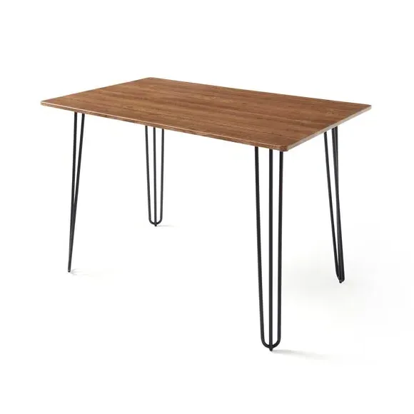 4-Seater Dining Table with 2 Benches - Oak