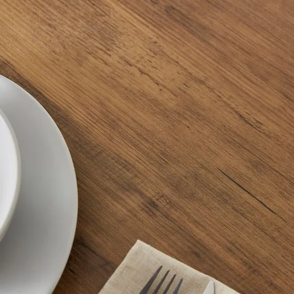 4-Seater Rectangular Dining Table - Dark Wood