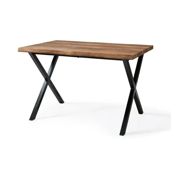 4-Seater Rectangular Dining Table - Dark Wood