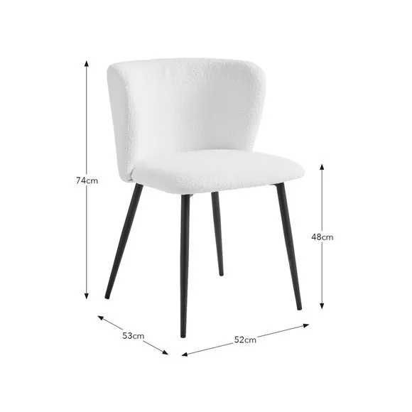 4-Seater Round Dining Set with Chairs - Black