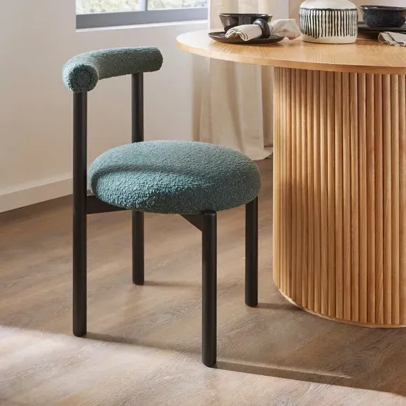 4-Seater Round Dining Set with Chairs - Olive