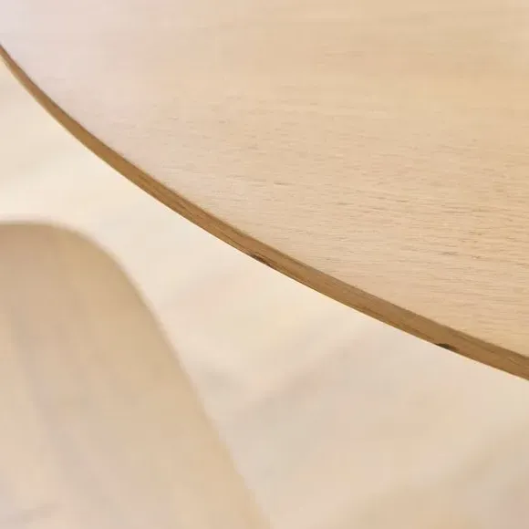 4-Seater Round Dining Table - Oak, Wood
