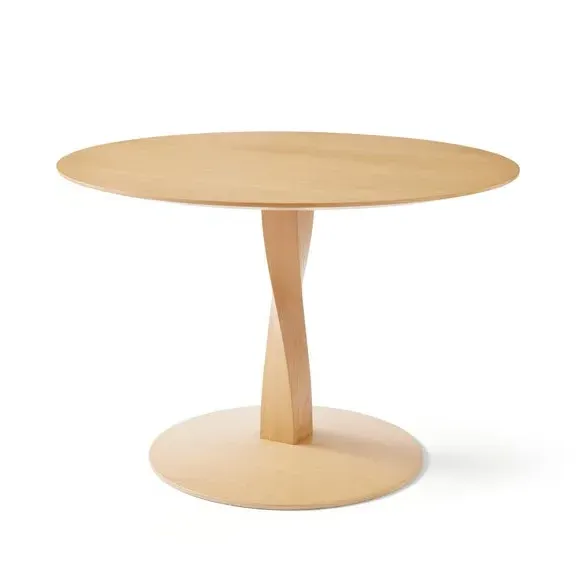 4-Seater Round Dining Table - Oak, Wood