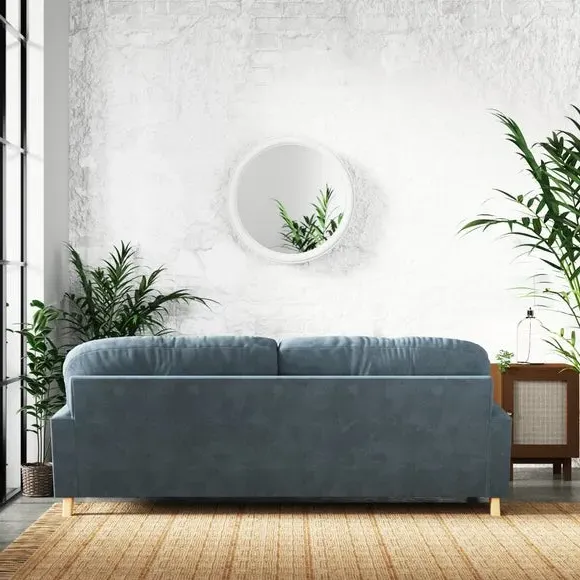 4-Seater Sofa Chesterfield Style - Aqua, Chenille